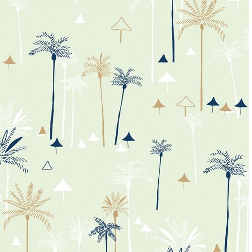 Ocean Drive Metallic Palm Trees
