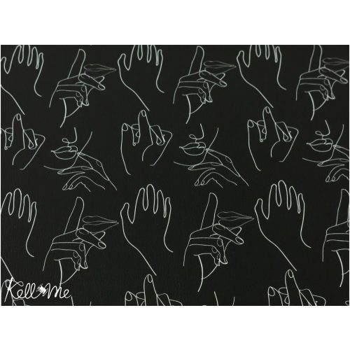 Textilbőr - Hands on black